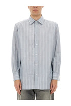 Maison Margiela Men's Striped Shirt Blue