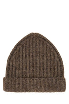 Maison Margiela Men's Wool and Cotton Blend Beanie Brown