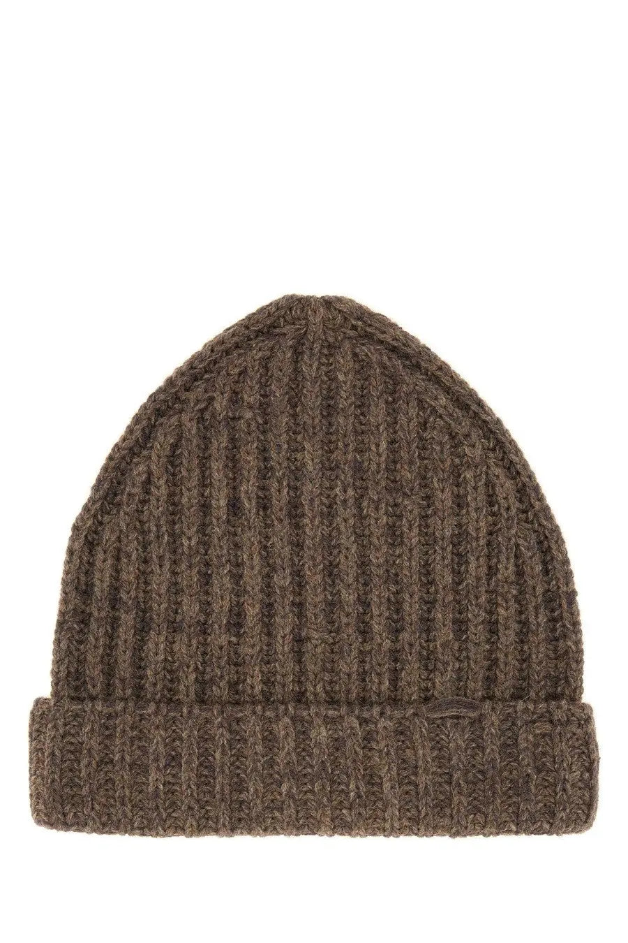 Maison Margiela Men's Wool and Cotton Blend Beanie Brown