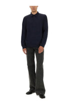 Maison Margiela Men's Wool Polo Blue, view 2