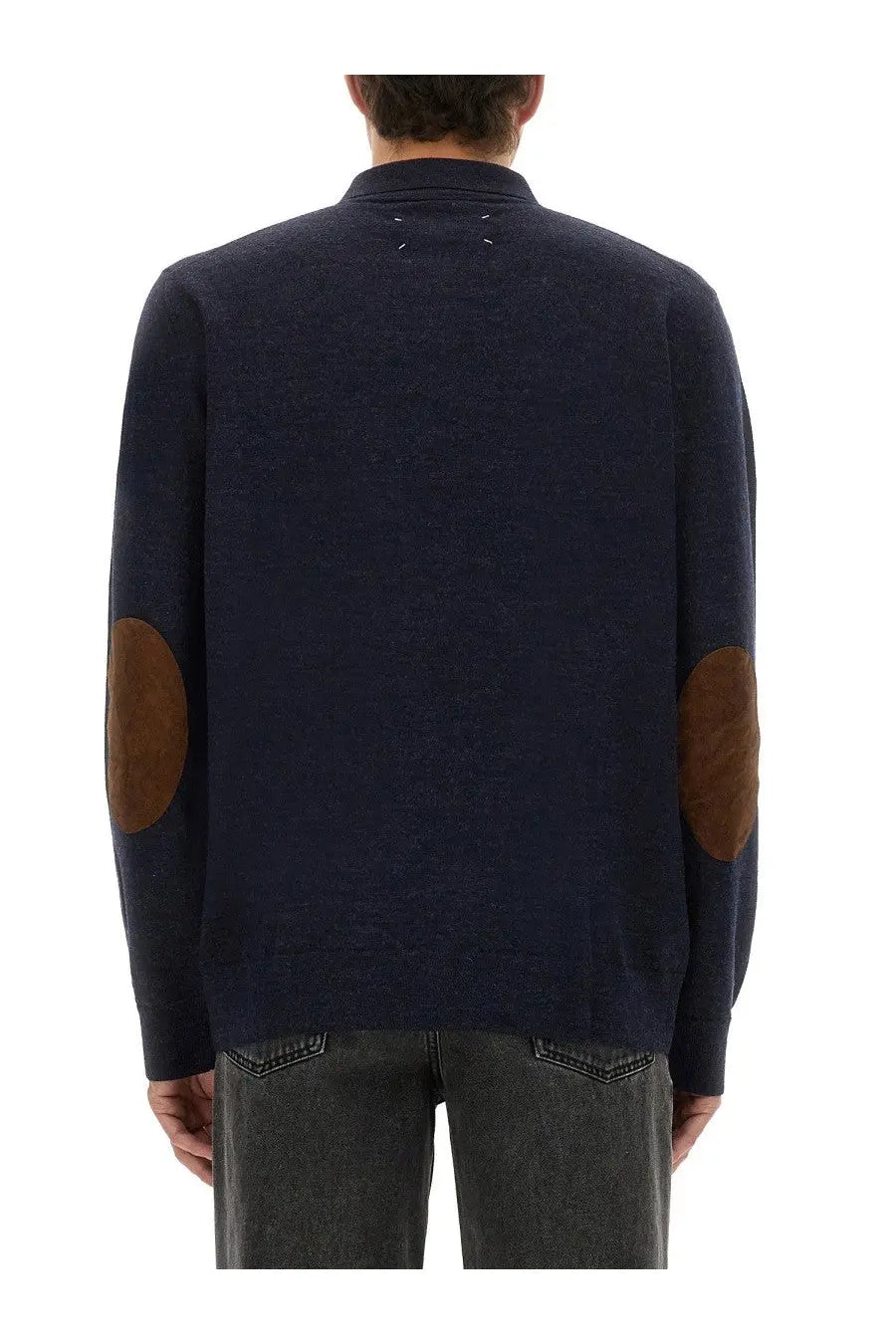 Maison Margiela Men's Wool Polo Blue, view 3