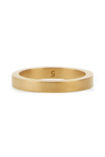 Maison margiela unisex ring gold featuring a sleek minimalist gold band with a brushed finish and engraved inner logo