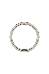 Maison Margiela women’s anello con silver key ring in silver toned metal with smooth polished finish and rounded edges