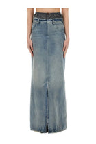 Maison Margiela Women's Denim Skirt Anonymity of the Lining Blue