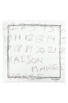 Maison Margiela Women's Silk Numerical Scarf White