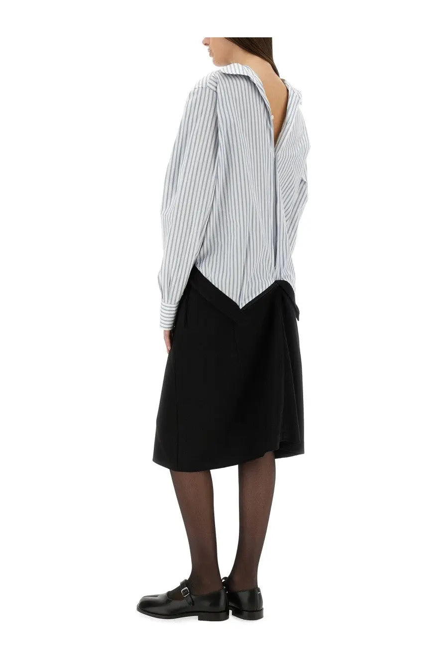 Maison Margiela Women's Inverted Striped Dress Shirt Multicolor, view 2