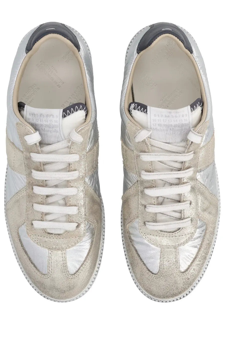 Maison Margiela Women's Iridescent Replica Sneaker Silver, view 5