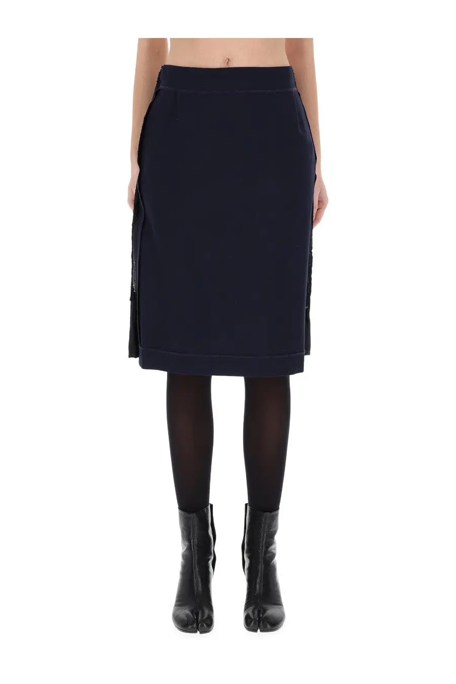 Maison Margiela Women's Midi Skirt Blue