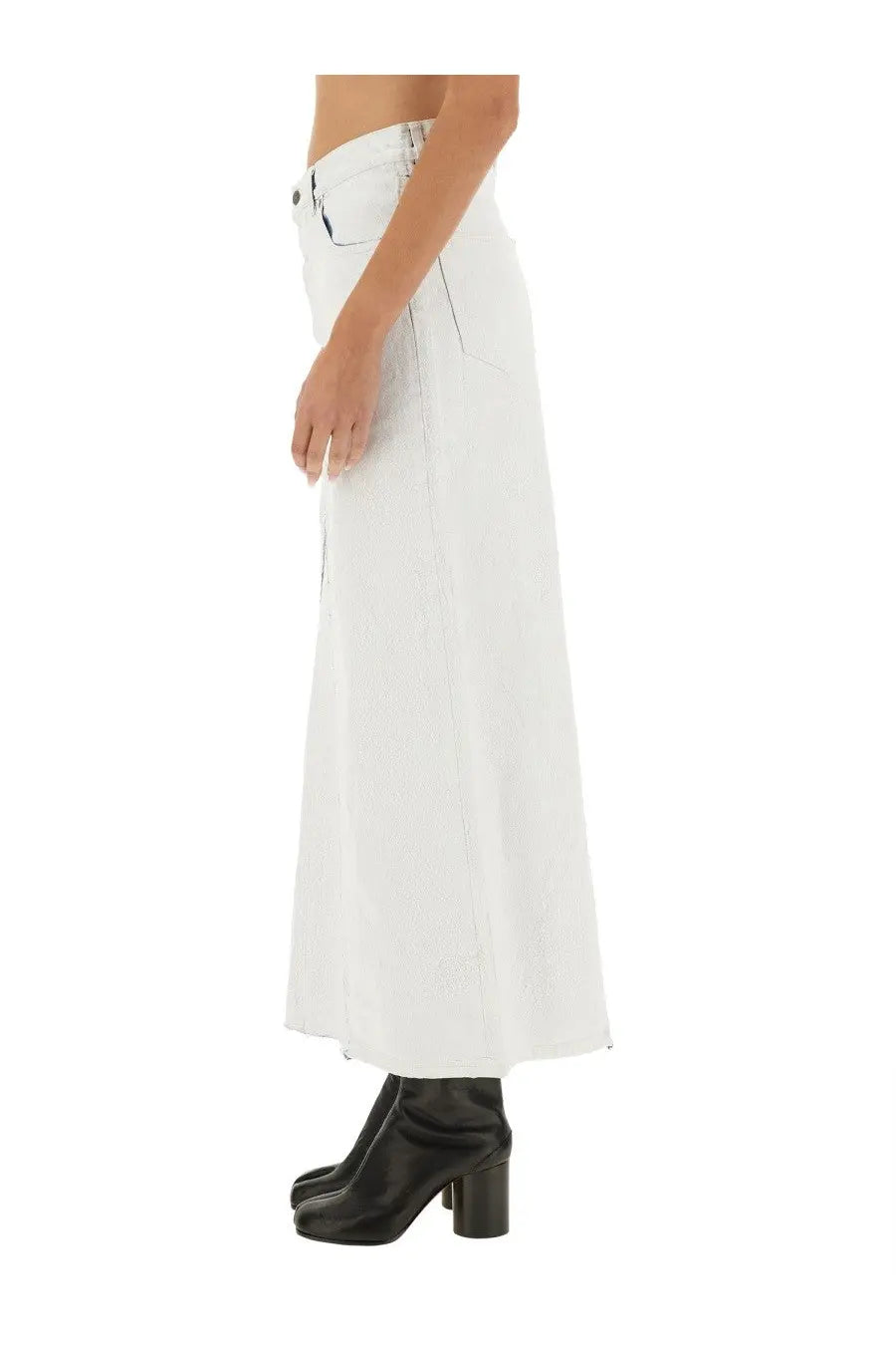 Maison Margiela Women's Midi Skirt White, view 4