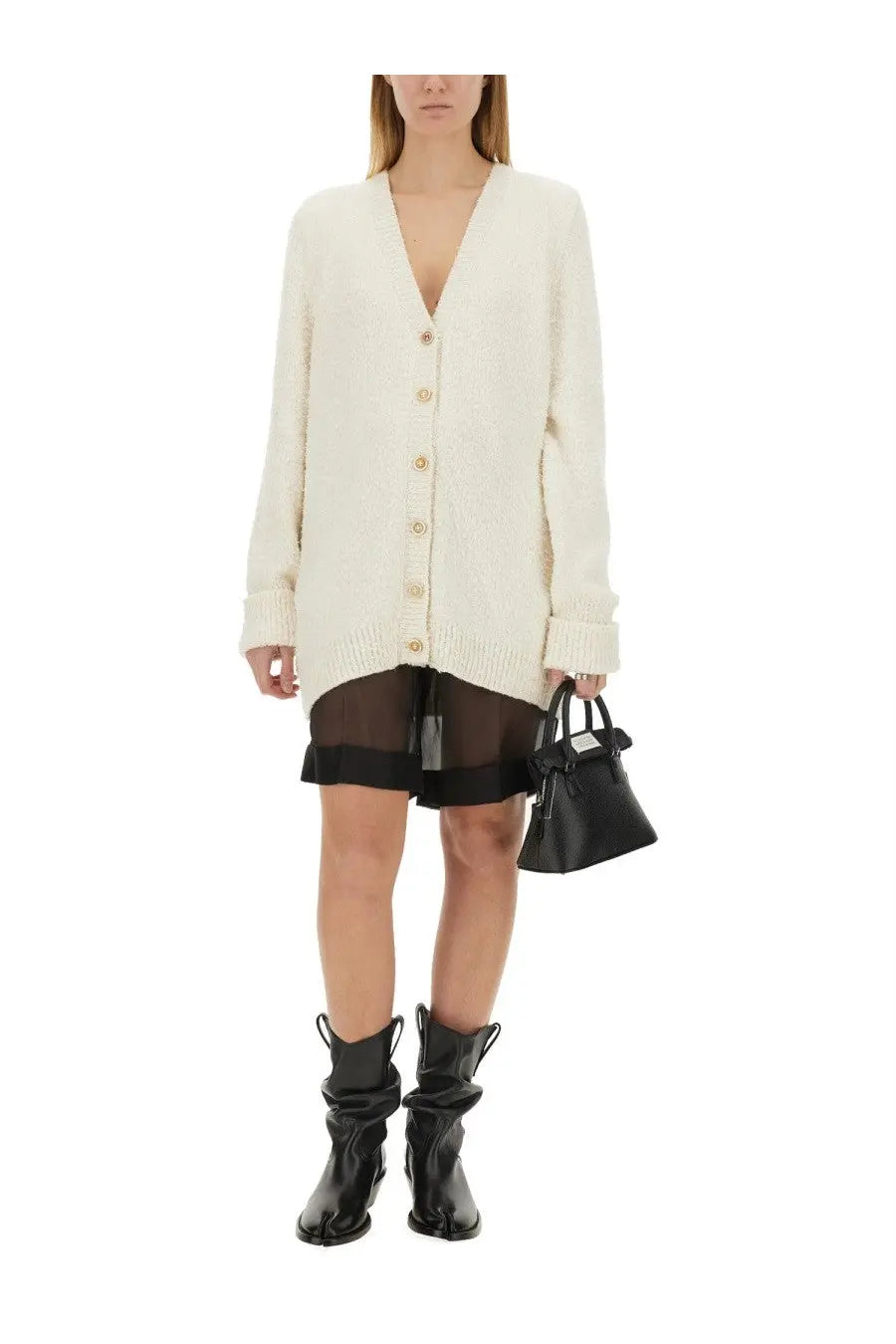 Maison Margiela Women's Oversized Cardigan White, view 2
