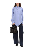 Maison Margiela Women's Pants Herringbone Blue, view 2