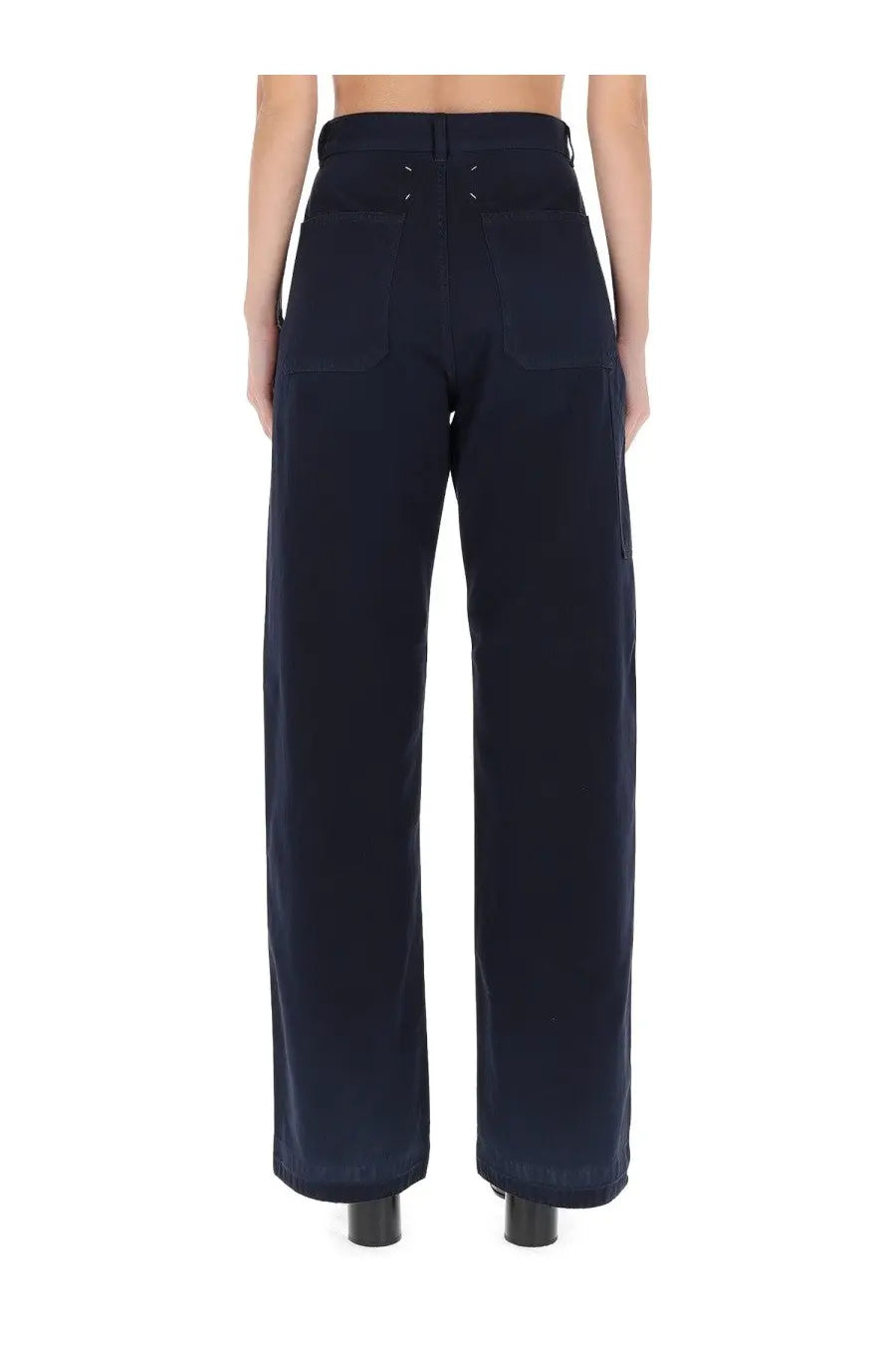 Maison Margiela Women's Pants Herringbone Blue, view 4