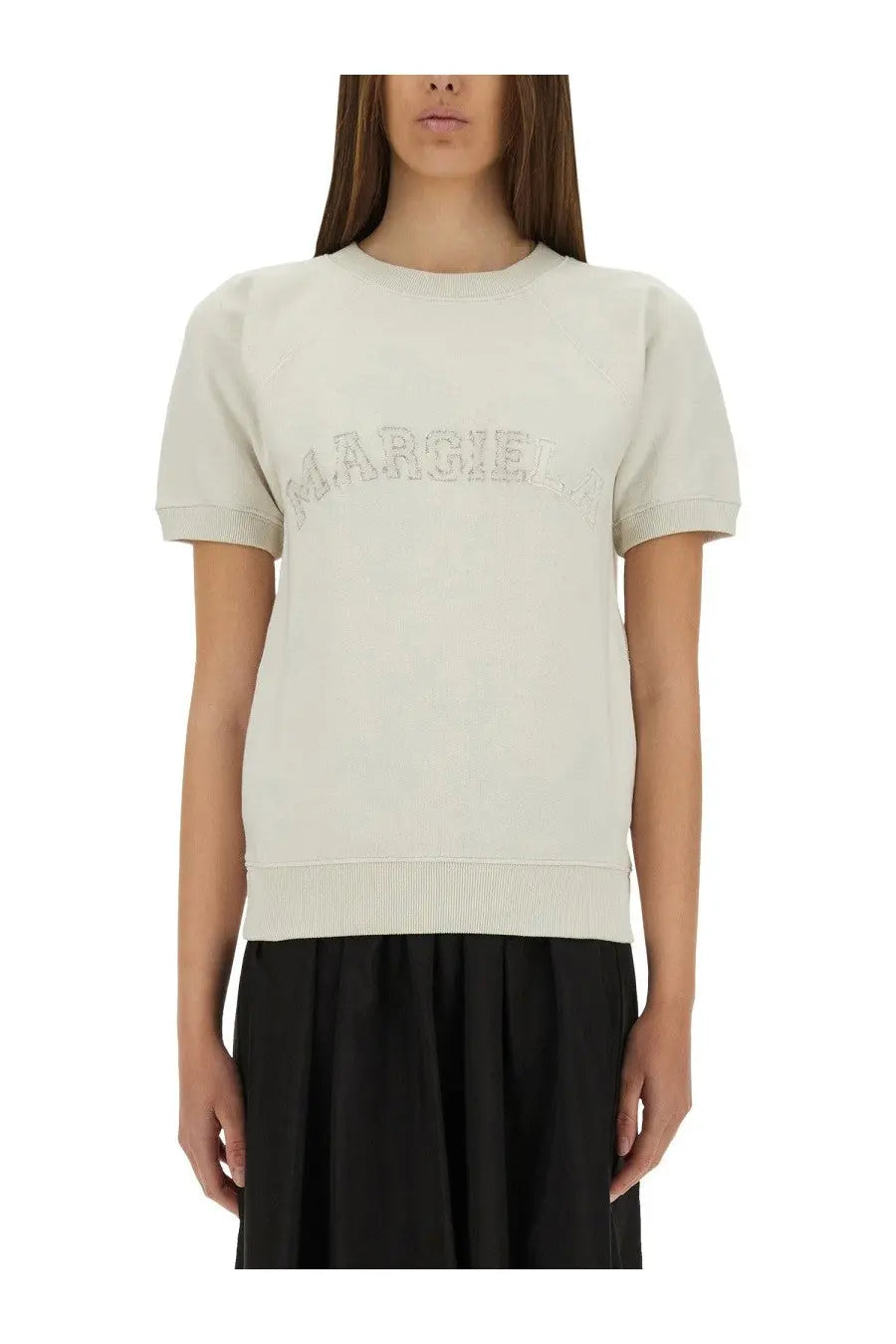 Maison Margiela Women's Short Sleeved Sweatshirt White