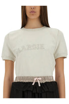 Maison Margiela Women's Short Sleeved Sweatshirt White, view 4