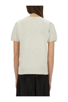 Maison Margiela Women's Short Sleeved Sweatshirt White, view 3