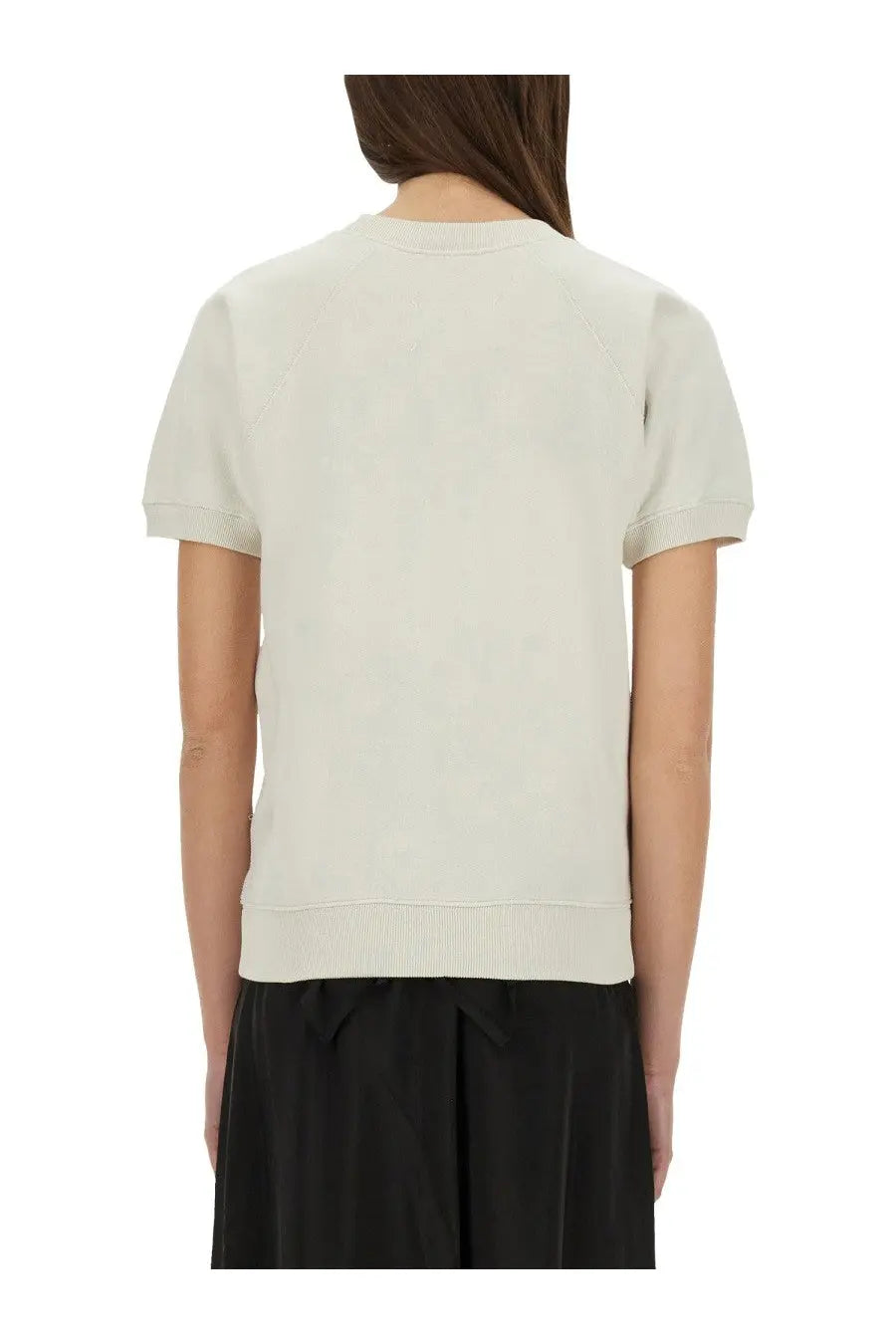 Maison Margiela Women's Short Sleeved Sweatshirt White, view 3