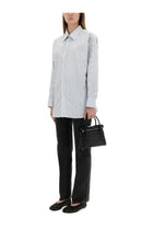 Maison Margiela Women's Striped Cotton Shirt Blue, view 2