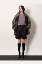 Maison Margiela Women's Striped Virgin Wool Shorts Black, view 2