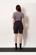Maison Margiela Women's Striped Virgin Wool Shorts Black, view 3