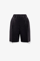 Maison Margiela Women's Striped Virgin Wool Shorts Black