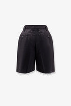 Maison Margiela Women's Striped Virgin Wool Shorts Black, view 4