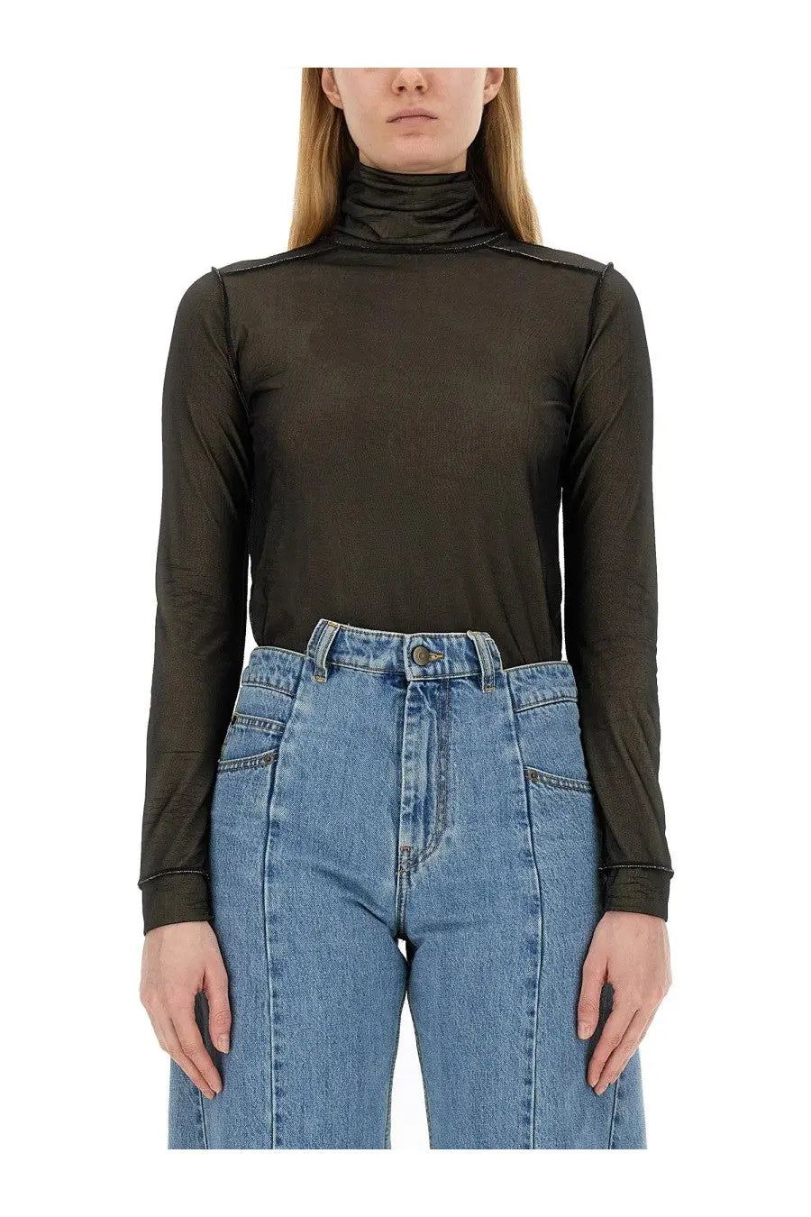 Maison Margiela Women's Turtleneck Bodysuit Black