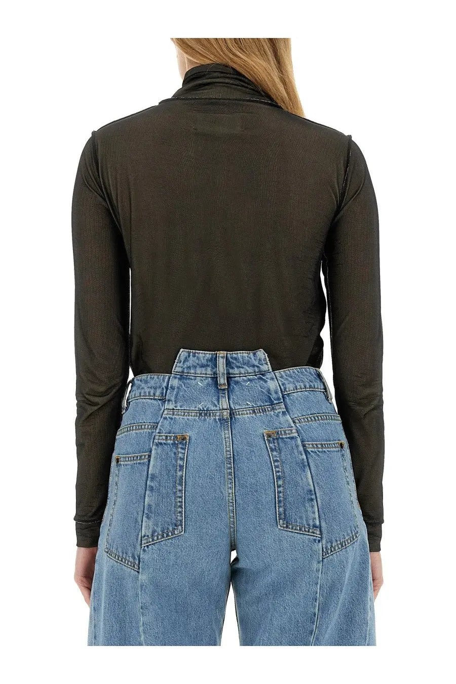 Maison Margiela Women's Turtleneck Bodysuit Black, view 3