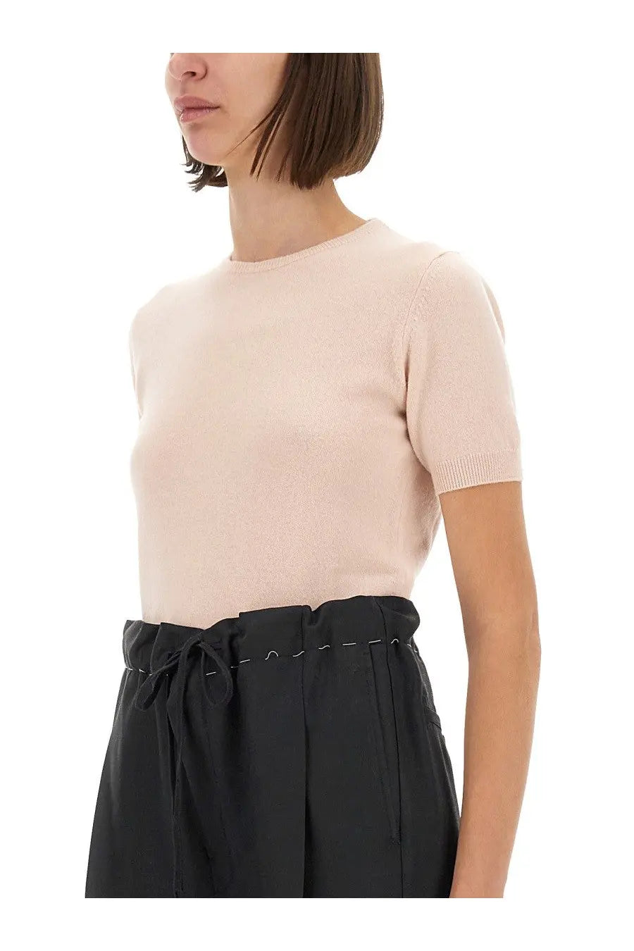 Maison Margiela Women's Wool Crew Neck Shirt Blue, view 4
