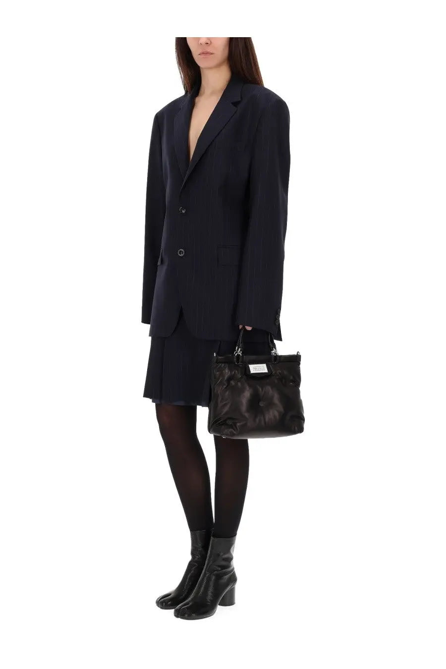 Maison Margiela Women's Wool Midi Skirt Blue, view 2