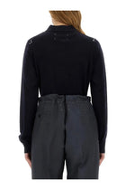 Maison Margiela Women's Wool Polo Blue, view 3