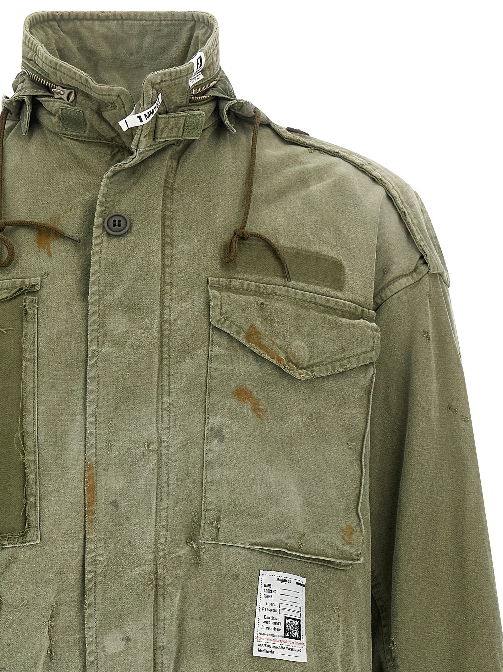 MAISON MIHARA YASUHIRO - MAISON MIHARA YASUHIRO - ’Distressed Field’ jacket - Man,Clothing,Down jacket Parka Casual