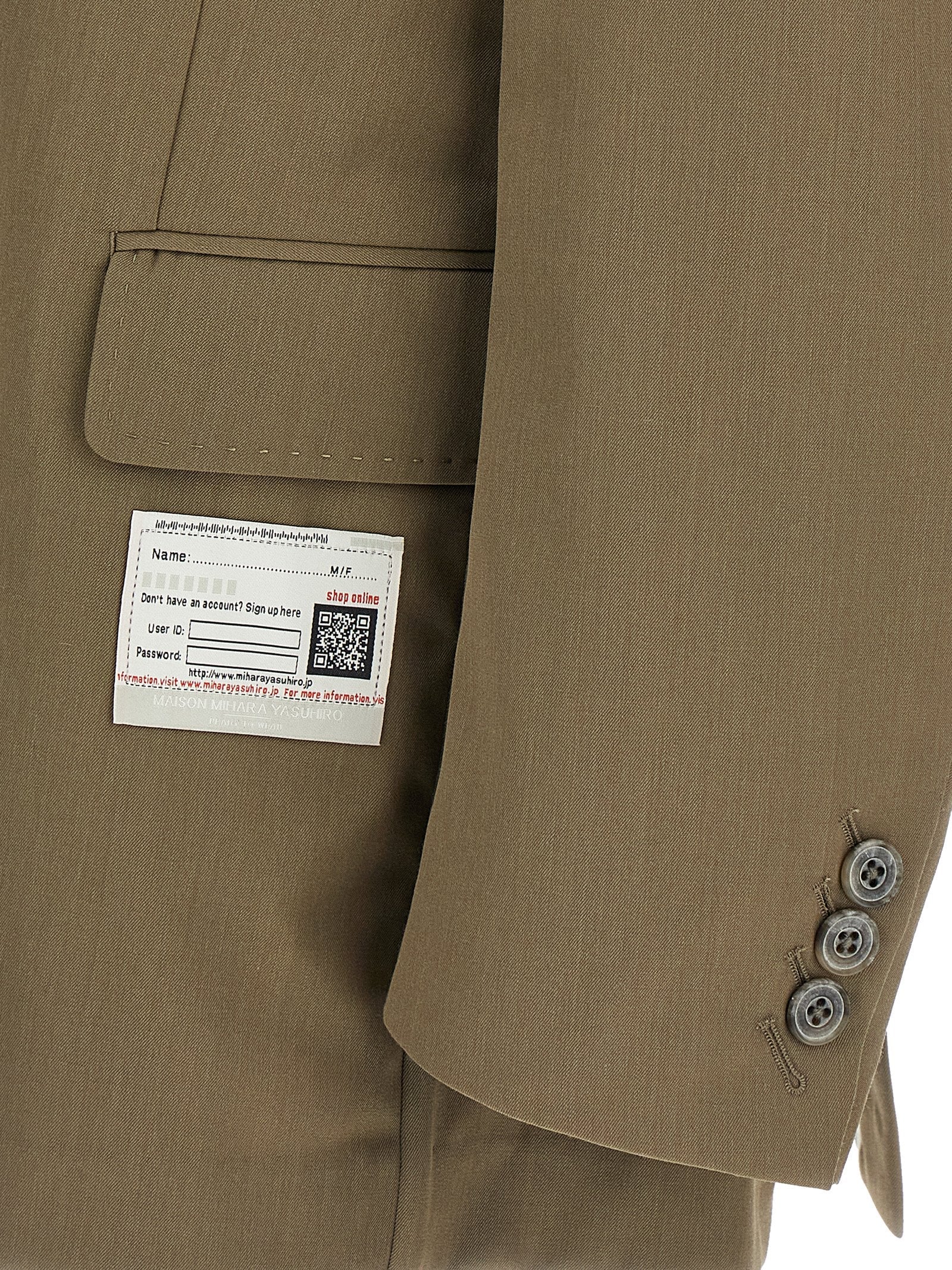 MAISON MIHARA YASUHIRO - MAISON MIHARA YASUHIRO - ’Mix Layered Wool Gabardine’ blazer - Men’s Clothing