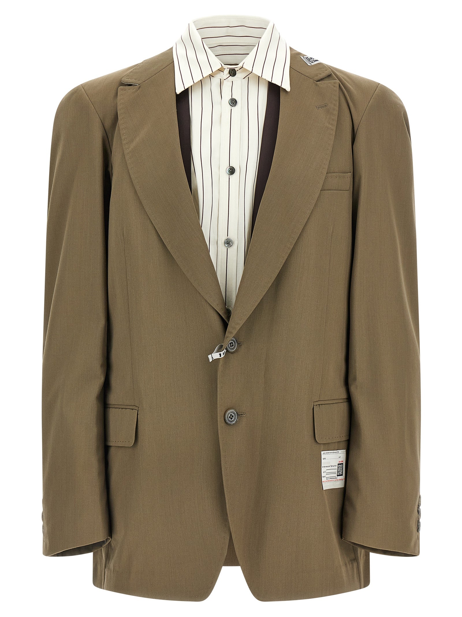 MAISON MIHARA YASUHIRO - MAISON MIHARA YASUHIRO - ’Mix Layered Wool Gabardine’ blazer - Men’s Clothing