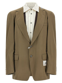 MAISON MIHARA YASUHIRO - MAISON MIHARA YASUHIRO - ’Mix Layered Wool Gabardine’ blazer - Men’s Clothing