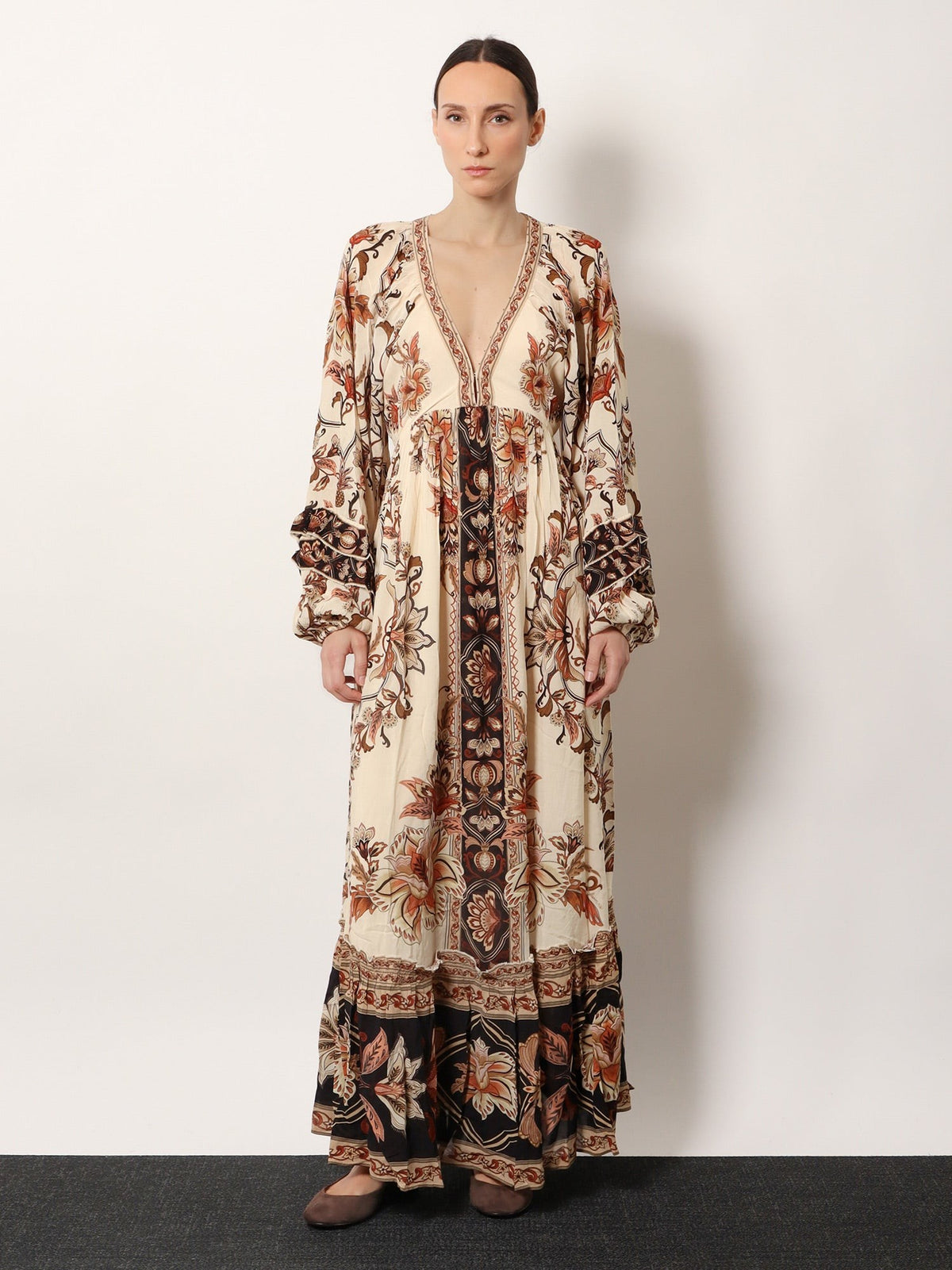 FARM Rio Women's Majestic Maxi Dress Beige, view 2