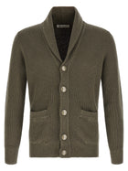 Brunello Cucinelli Malfilé Cotton Cardigan Green