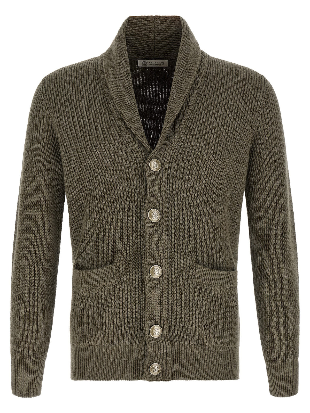 Brunello Cucinelli Malfilé Cotton Cardigan Green