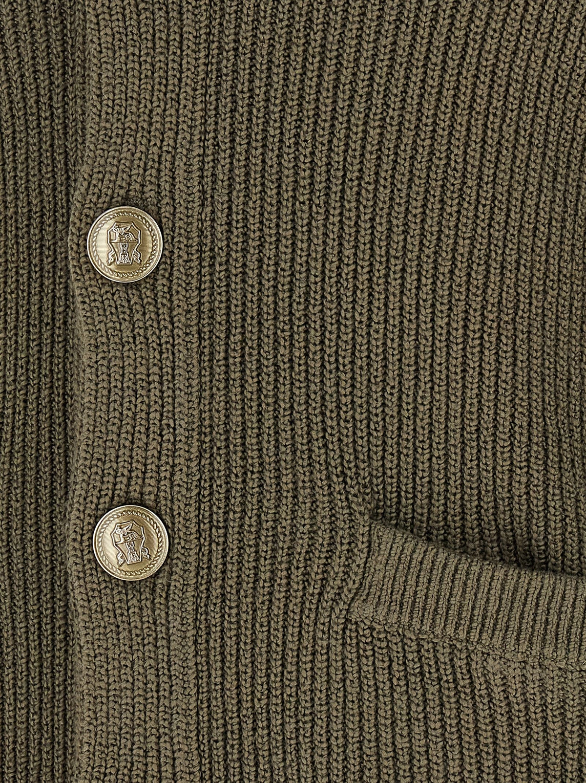 Brunello Cucinelli Malfilé Cotton Cardigan Green, view 4