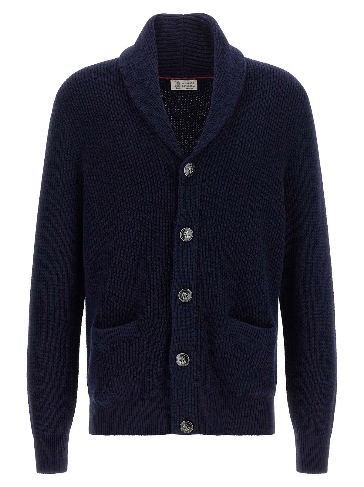 Brunello Cucinelli Malfilé Cotton Cardigan Blue