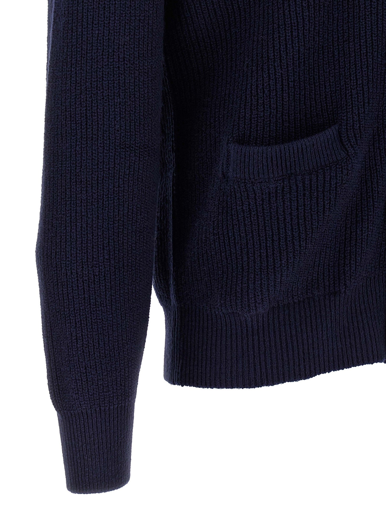Brunello Cucinelli Malfilé Cotton Cardigan Blue