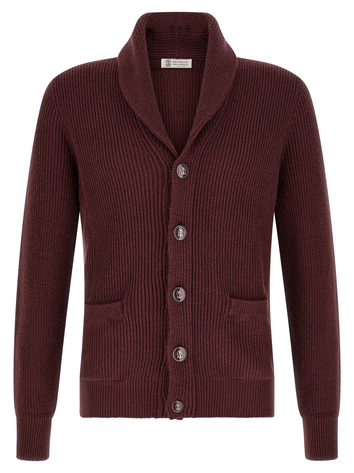 Brunello Cucinelli Malfilé Cotton Cardigan Red