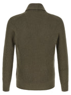 Brunello Cucinelli Malfilé Cotton Cardigan Green, view 2