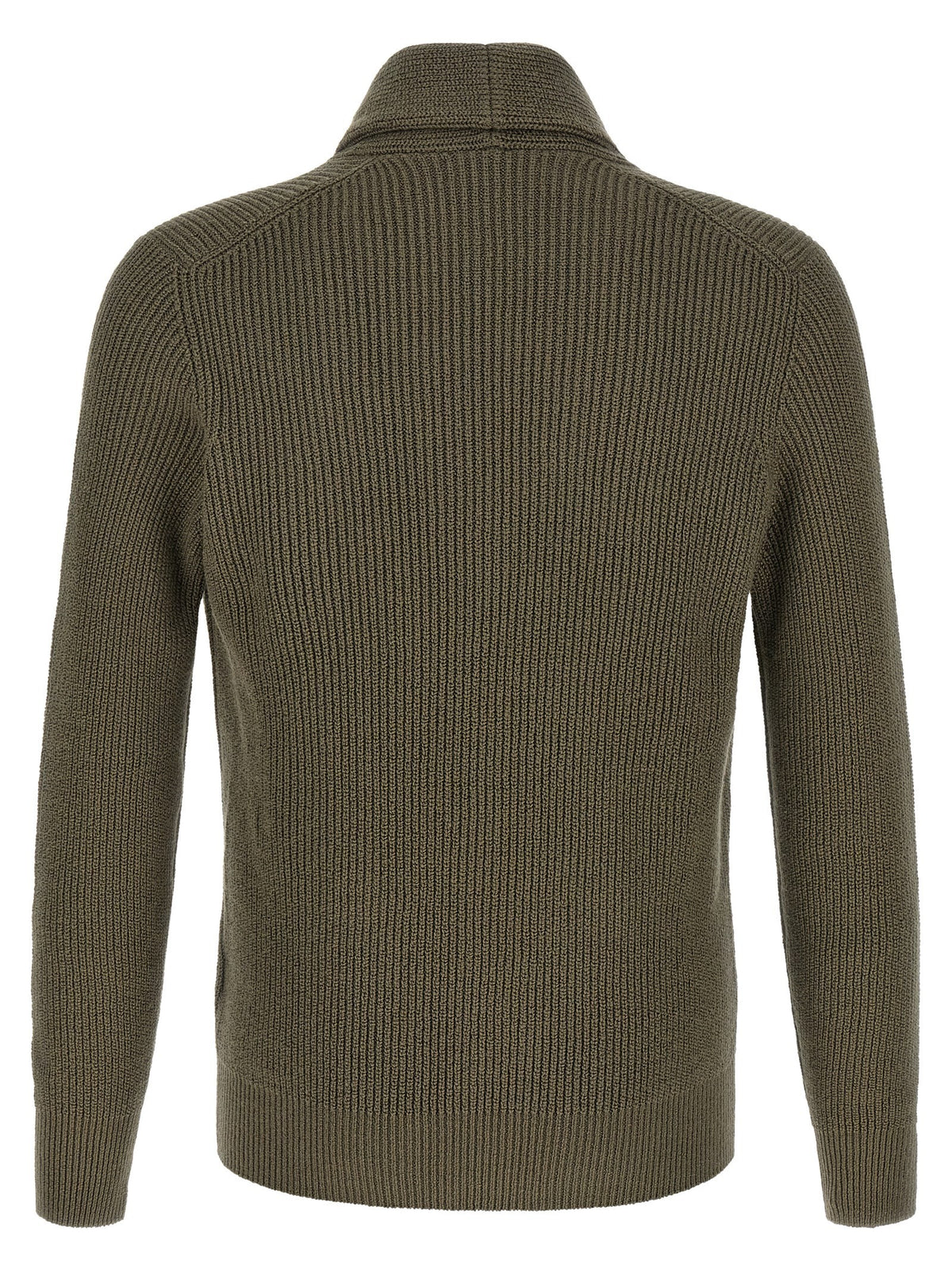 Brunello Cucinelli Malfilé Cotton Cardigan Green, view 2
