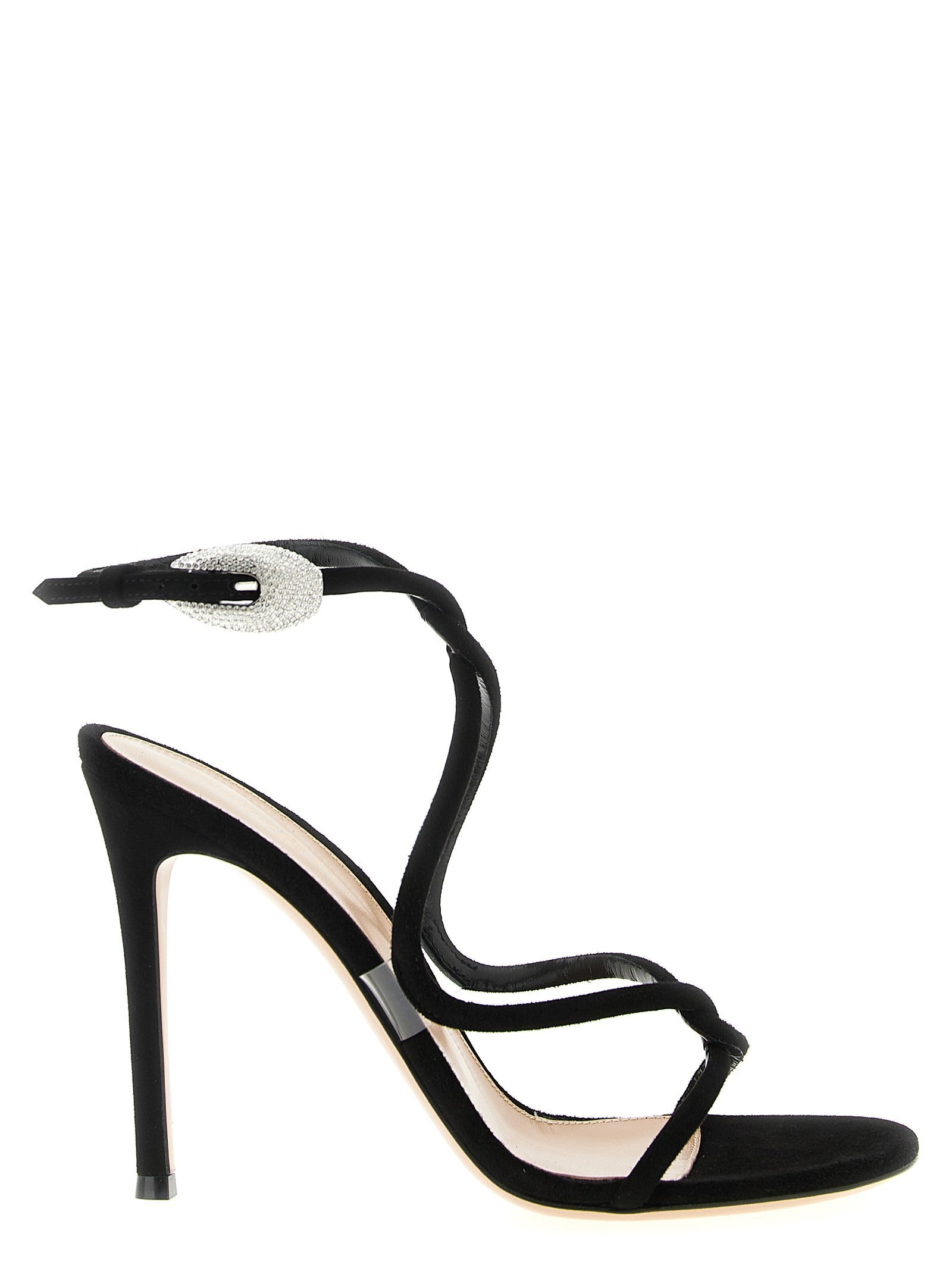 Gianvito Rossi Mamba Crystal Sandals Black