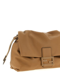 Fendi Mamma Baguette Large Shoulder Bag Beige