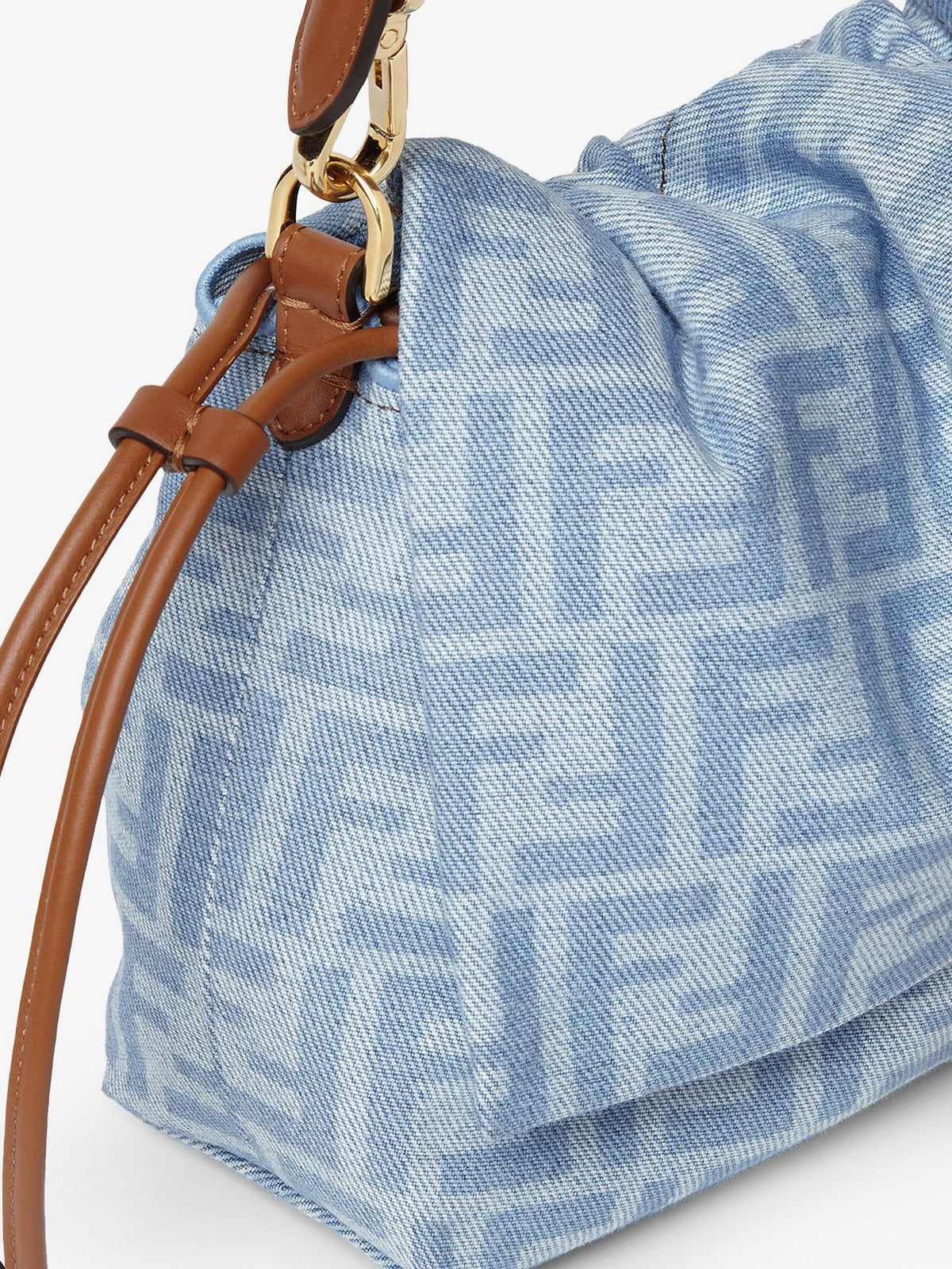 Fendi Women's Mamma Baguette Light Denim Crossbody Bag Blue, view 5
