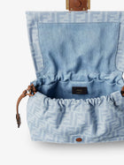 Fendi Women's Mamma Baguette Light Denim Crossbody Bag Blue, view 4