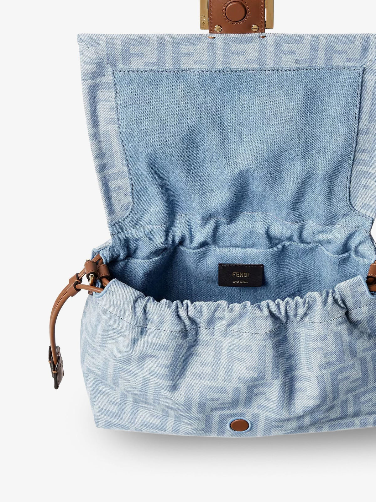 Fendi Women's Mamma Baguette Light Denim Crossbody Bag Blue, view 4