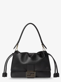 Fendi Women's Mamma Baguette Medium Leather Crossbody Bag Black