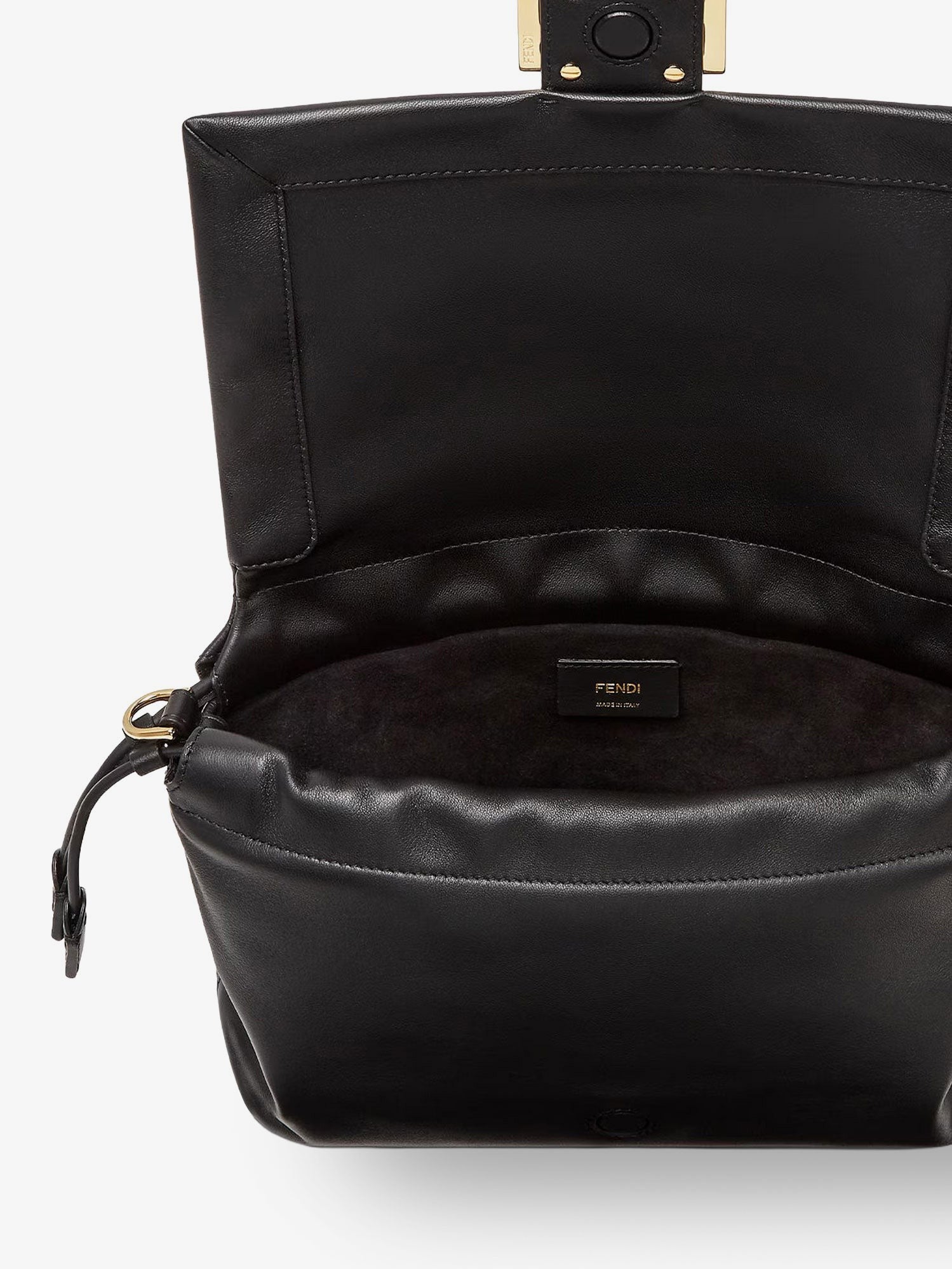 Fendi Women's Mamma Baguette Medium Leather Crossbody Bag Black